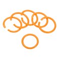 thumbnail image 1 of Unique Bargains 1.8' OD 1.4' ID Loose Leaf Rings Binder Ring, Orange, 50 Count, 50 Pack, 1 of 6