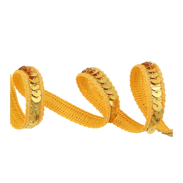 relayinert Handmade Sequined Band Addition To Hair Accessories Collection Sequined Dress Ribbon Sequined Belt gold 2