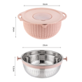 thumbnail image 1 of Colander with Mixing Bowl Grater Set Colander Bowl Fruit Strainer Bowl Colanders&Food Strainers Rotatable Kitchen Bowl-B, 1 of 7