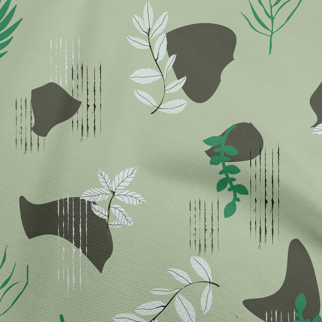 oneOone Viscose Chiffon Light Green Fabric Abstracts Dress Material Fabric Print Fabric By The Yard 42 Inch Wide