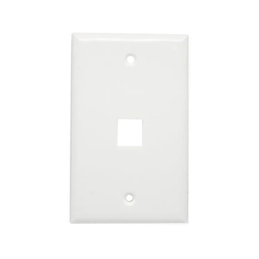 axGear 10 Packs Wall Plate 1 Port White Unbreakable Toggle Outlet Cover