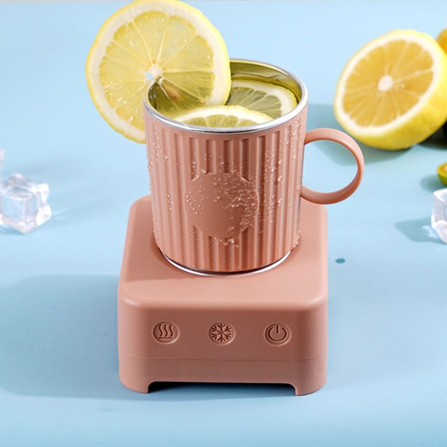 Dual Function USB Cooler and Warmer Mug Instant Cooling Heating Beverage Cup Portable 400ml Capacity Temperature Control for Campus Outdoors Office Use