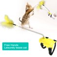 thumbnail image 1 of Agiferg New Pet Toys Spring Tease Cat Feather Stick Cat Interactive Toy Strap Holder, 1 of 4