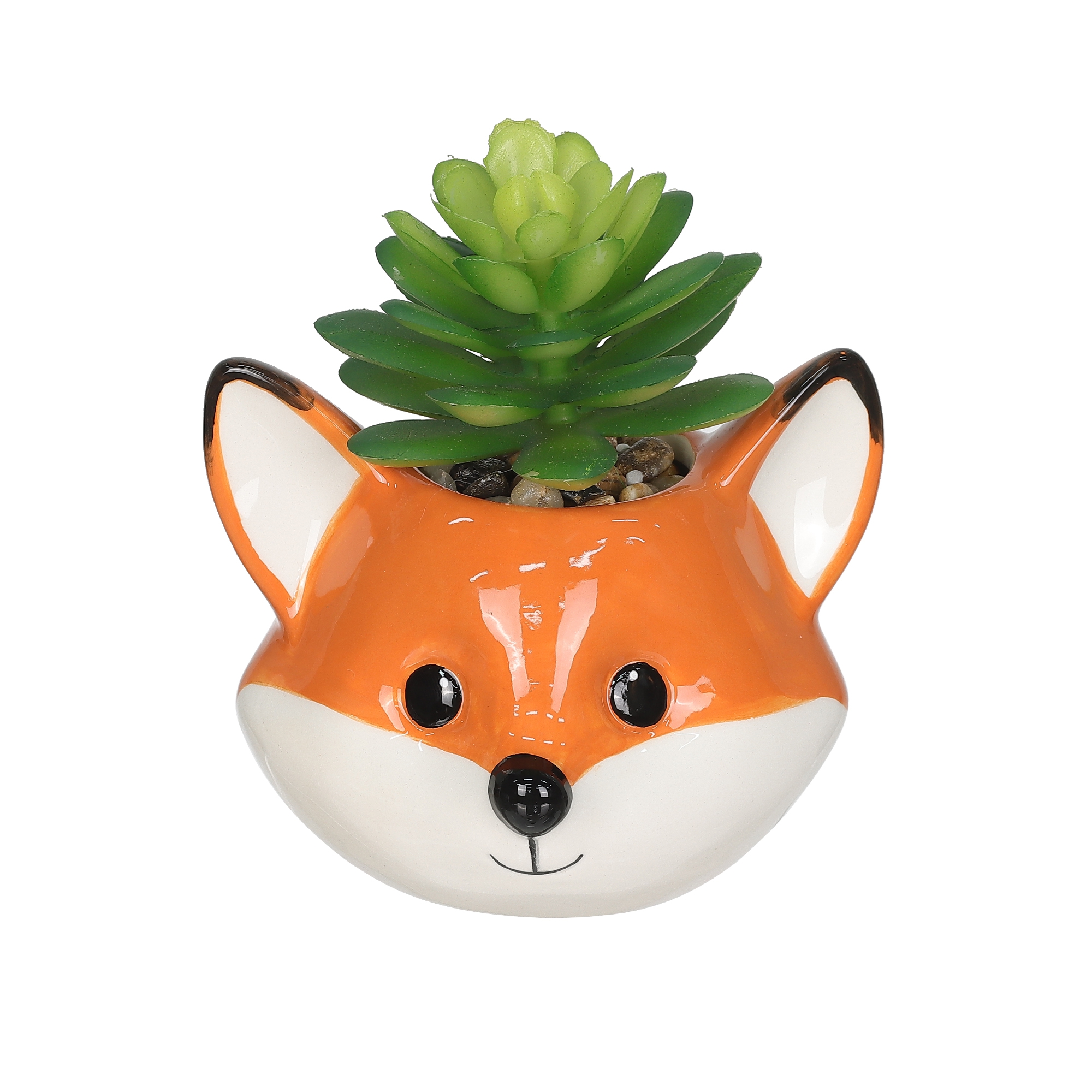Artificial Succulent Plant in Fox Planter