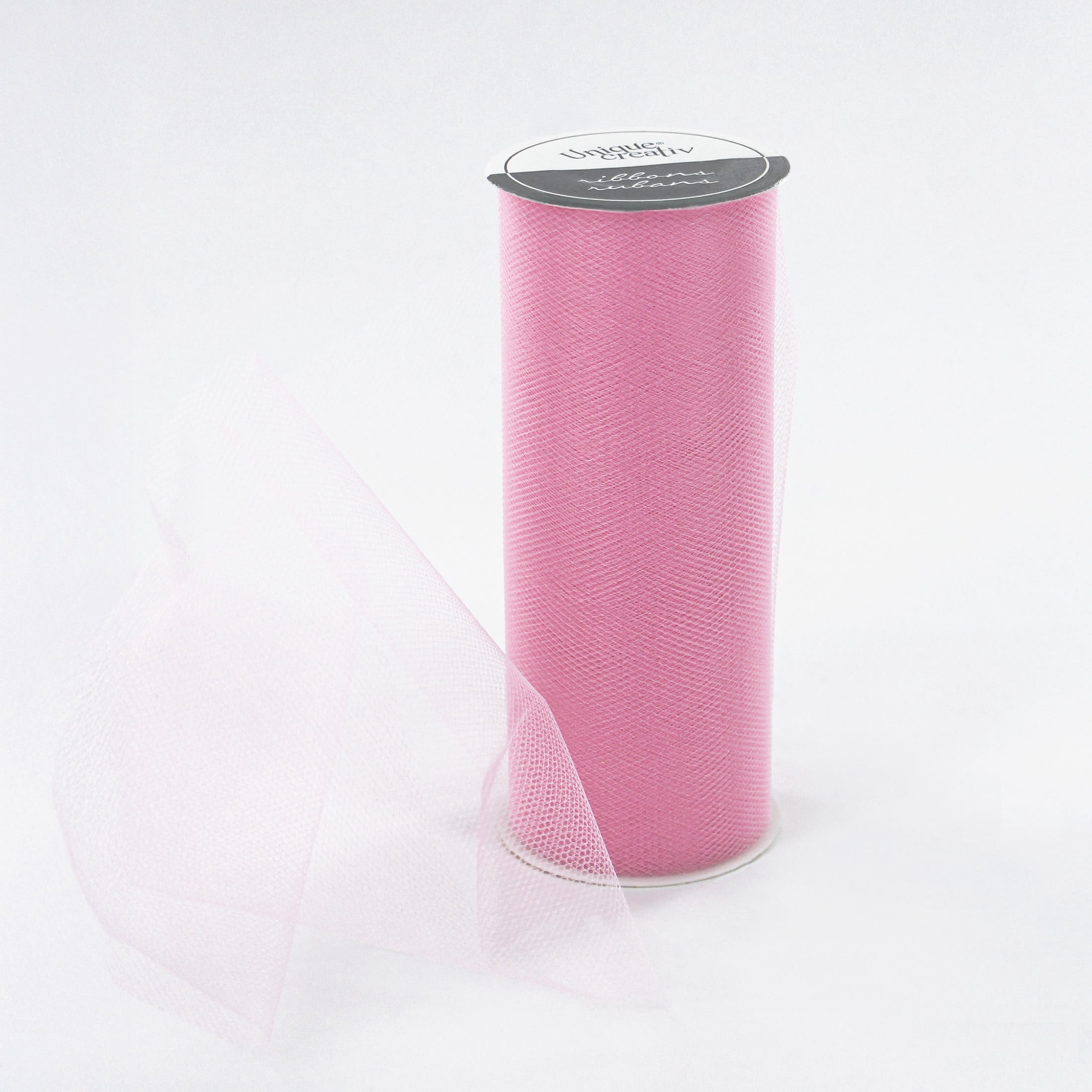 UNIQUE CREATIV Tulle Ribbon, Pink, 152 mm × 13.7 m (6 in × 15 yd)