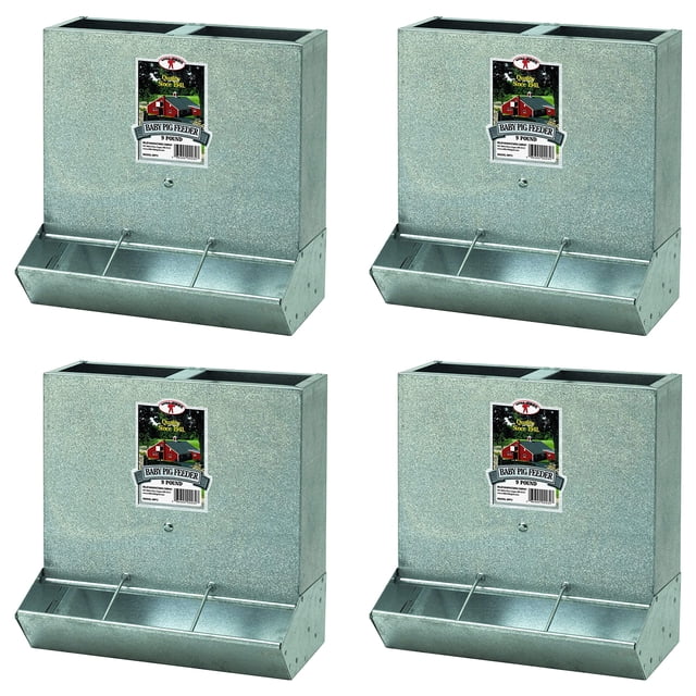 Little Giant BPF3 Mangeoire pour Bébé Piglet à 3 Trous Montable, 9 Livres (4 Pack)