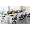 thumbnail image 1 of Tribesigns 78.74-Inch White and Black Conference Table, Large Office Meeting Seminar Desk with Metal Legs and Adjustable Foot Pads, Seats 6–8, Only Table Included, 1 of 5