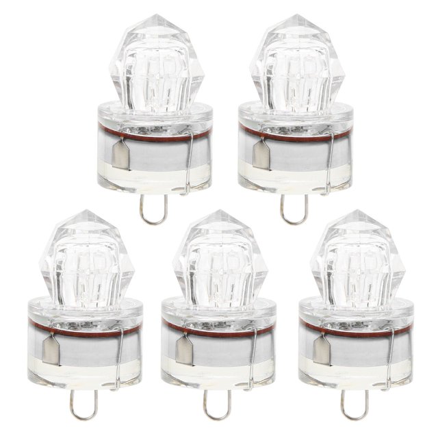 Fishing Lure Light, Bass Lure Light 5Pcs LED Flashing For Sea Blue,Green,Red,White