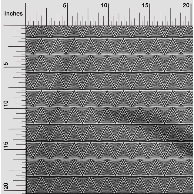 oneOone Tissu en Coton Imprimé Bloc Triangle BTY 56 Pouces de Large