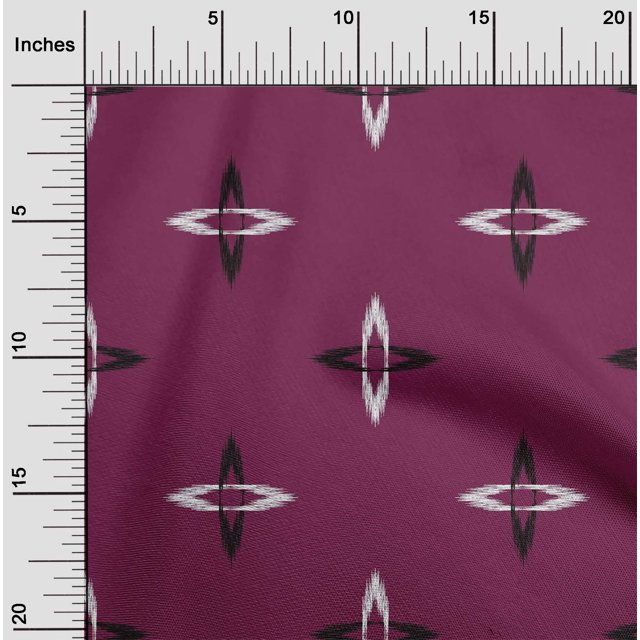 oneOone Cotton Poplin Fabric Arrow Ikat Decor Fabric Printed BTY 42 Inch Wide