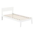 thumbnail image 2 of AFI Boston Solid Wood Twin Size Modern Platform Bed in White, 2 of 6