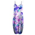 thumbnail image 5 of Lenago Blouses Grande Taille pour Femmes Habillées Décontractées Été Imprimé Sans Manches Col Rond Aguichant Robe d'Été Décontractée Fluide Robe de Plage en Liquidation, 5 of 5