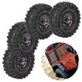 thumbnail image 1 of Pneu de Voiture RC, Améliore la Stabilité Roue RC pour 1/10 RC Crawler Rouge, Orange, Argent, Couleur Titane, 1 of 7