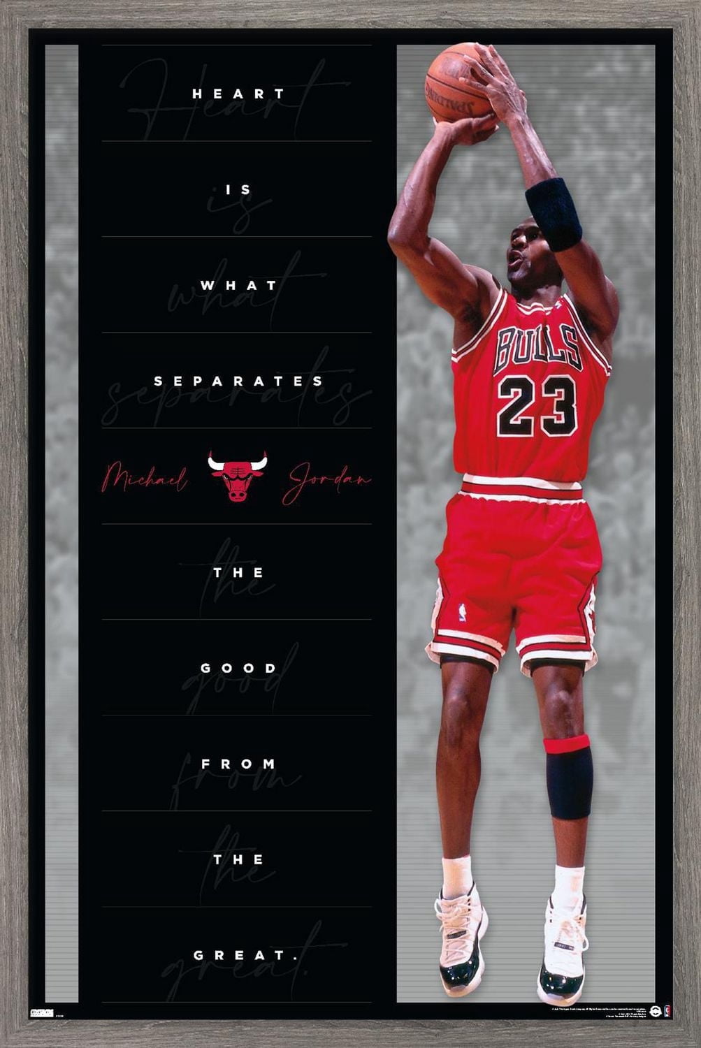 Michael Jordan - Heart Wall Poster, 22.375" x 34"