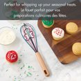 thumbnail image 4 of Holiday Time 12-inch Silicone Whisk with Gingerbread Character and Beechwood Handle, 4 of 9