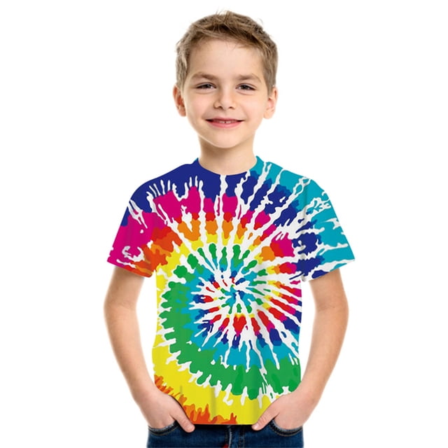 PMVFHDE T-Shirts Décontractés Imprimés pour Filles Col Rond Manches Courtes Hauts / Tenues Tunique Décontractée Blouse K-B,L