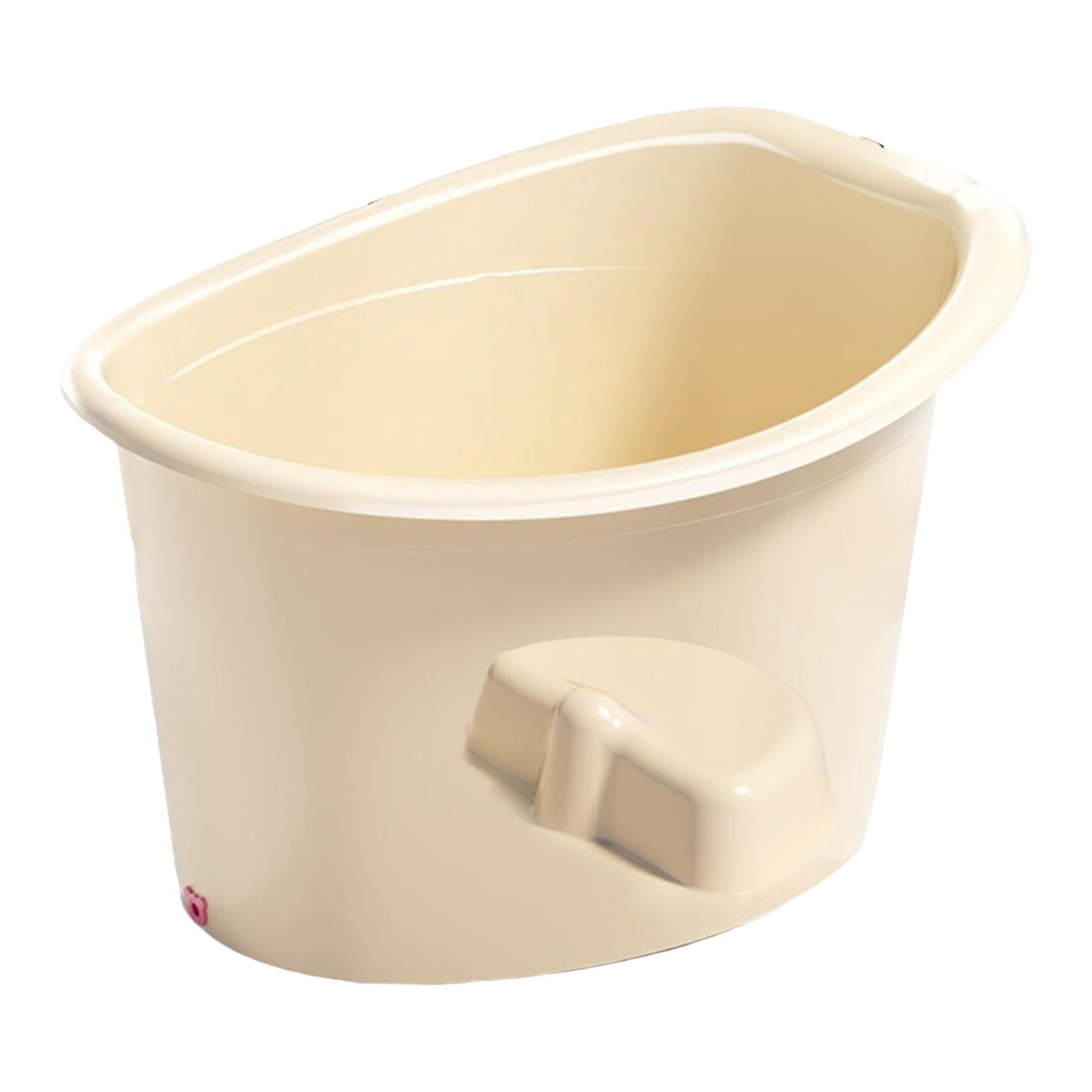 Lipstore Baby Bath Bucket Sit and Soak for Ages 5-8 Years Old Children Boys and Girls Off White S