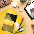 thumbnail image 3 of Yellow Translucent Poly Envelope 1 Pcs Document Envelopes with Snap Button Quality Clear Document Folder for A3 Size, Document Folder with Snap Closure, Project File Document Wallet, Office Folder, 3 of 4