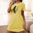 thumbnail image 1 of Mefallenssiah Chemise de Nuit Courte Surdimensionnée pour Femmes Mode Imprimé Poitrine Manches Courtes, 1 of 1