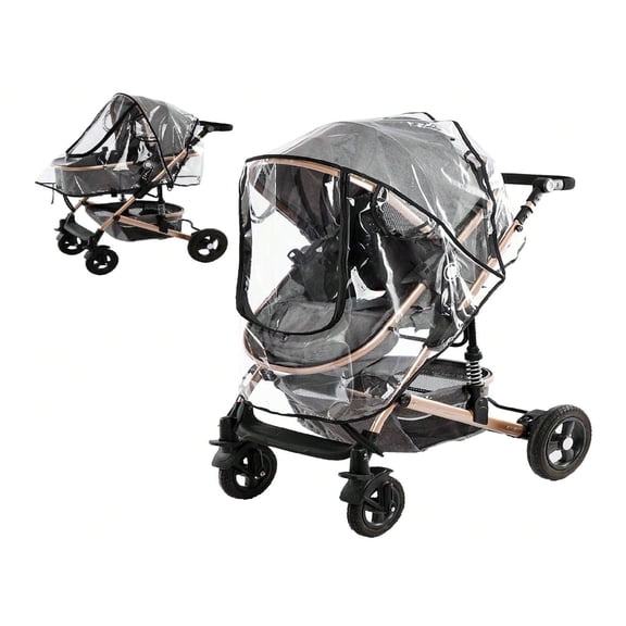 SNNROO 1pc Universal Windproof Breathable Baby Stroller Rain Cover  Transparent Infant Stroller Rain Cover Accessory  Suitable For Rainy Days