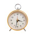 thumbnail image 2 of facefd Horloge Rétro Réveils de Table Style Européen Cadran Rond Vintage Montre de Bureau Sans Tic-Tac Montres Suspendues Portables Orange, 2 of 9