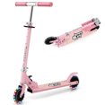 thumbnail image 1 of Gymax Trottinette Pliable Réglable en Hauteur pour Enfants avec Frein Arrière et 2 Roues Clignotantes Rose, 1 of 9
