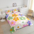 thumbnail image 3 of YST Ensemble de Couette en Duvet Taille Simple Style Années 70 Groovy, Ensemble de Housse de Couette Rétro à Marguerites Doux Collection de Lit, Literie Colorée Style Ferme Rustique Couette pour Chambre de Garçons Filles, 3 of 5