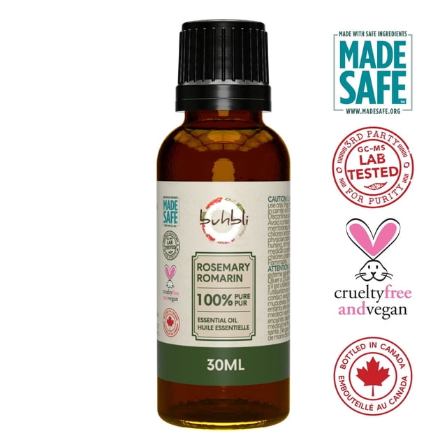 Buhbli Brands - 100% Pure Rosemary Essential Oil, 30ml