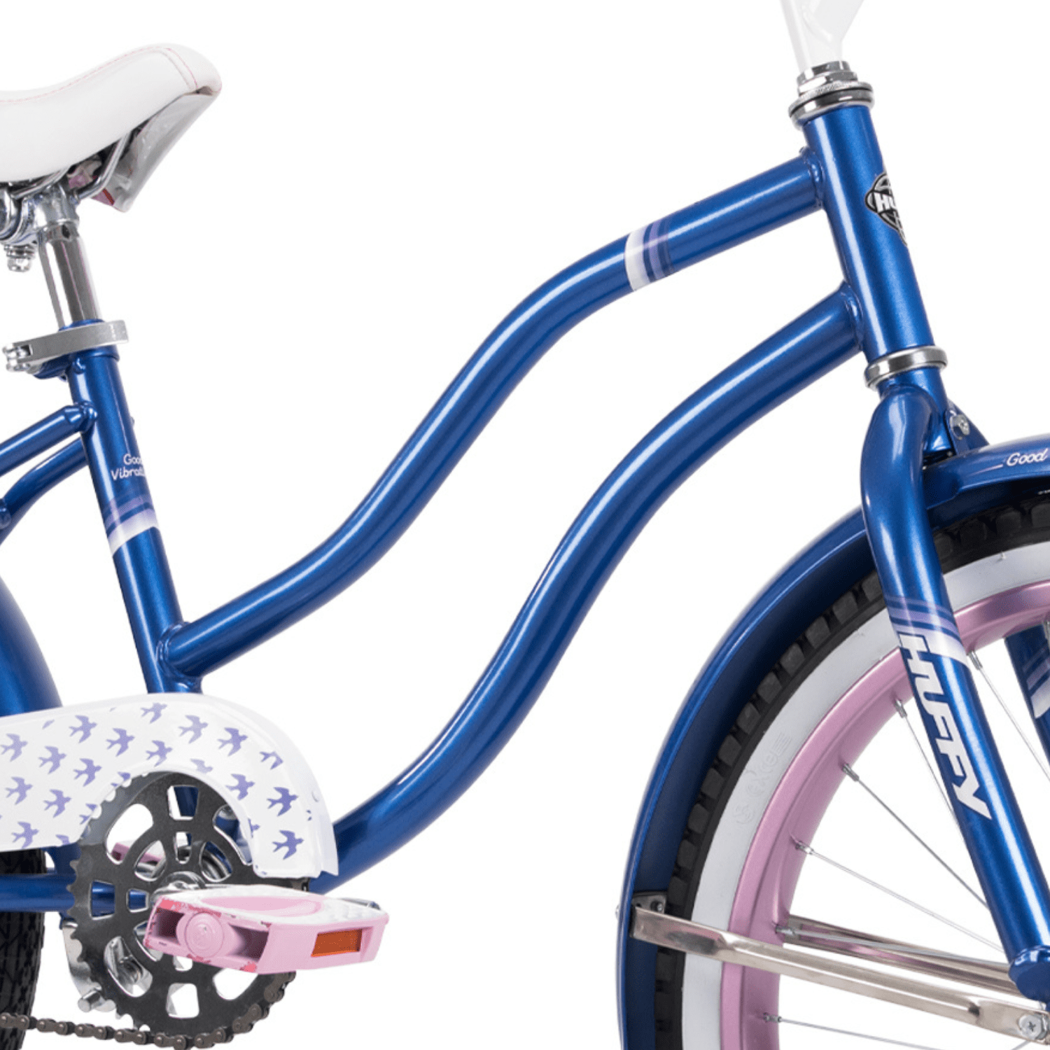 Huffy 20” Good Vibrations Cruiser Bike, Fits Riders 44”-56”, Blue, Ages 5-9, Girls