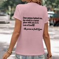 thumbnail image 2 of LUOGENLI T-shirts pour Femme pour Femmes Dames Mode Décontractée Couleur Unie Col Rond T-Shirt à Lettres Imprimées Manches Courtes Haut T-shirts pour Femmes T-shirts Graphiques TTG Grande Taille Fête de la Saint-Patrick TTG, 2 of 5