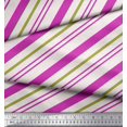 thumbnail image 3 of Soimoi Purple Rayon Fabric Diagonal Stripe Print Sewing Fabric Yard 42 Inch Wide, 3 of 5