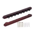 thumbnail image 4 of koolsoo Billiard Pool Cue Rack Wood Wall Mount for Billiards Clubs Game Room Players Dark Red, 4 of 9