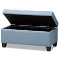 thumbnail image 3 of Bowery Hill Banc Ottoman Rembourré avec Rangement, Bleu Pâle, 3 of 12