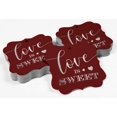 thumbnail image 4 of Inkdotpot Pack Of 100 Real Silver Foil Bracket Shape Paper Tags Love Is Sweet Wedding Favor Hang Tags, 4 of 6