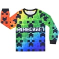 thumbnail image 2 of Minecraft 2 Piece Pajama Set,Boys Long Sleeve T-Shirt & Pants 2-Pack Bundle Set, 2 of 5