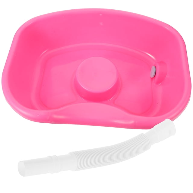 HINTRMENT Shampoo Basin for Bedridden Patients Rosy Plastic 1Pack