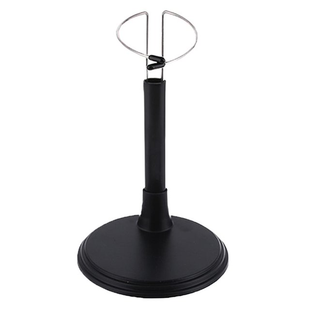 Doll Display Stand Metal -type Holder Rack for 25cm Dolls Accessory 25CM Black