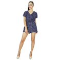 thumbnail image 1 of Bimba Combinaison Courte Décontractée pour Femmes, Robe, Imprimé Animal Indien, en Rayonne, 1 of 1