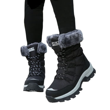 Styesk Boots for Women Avoid Cold Long Women's Outdoor Thick Insulated Snow Boots Work Boots for Women