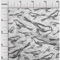 thumbnail image 2 of oneOone Cotton Poplin Gray Fabric Bird Craft Projects Decor Fabric Printed By The Yard 56 Inch Wide, 2 of 4