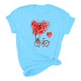 thumbnail image 4 of Meichang Chemises pour Femmes Joyeuse Saint-Valentin Hauts T-Shirts Graphiques Cœur en Bonbon Hauts Col Rond Coupe Ample Manches Courtes T-Shirts Saint-Valentin pour Femmes, 4 of 5