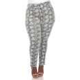 thumbnail image 1 of White Mark Pantalon pour Femme en Faux Suède à Imprimé Serpent, 1 of 6