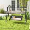 thumbnail image 3 of Gymax Metal Porch Swing Stand Heavy Duty Hanging Swing Frame w/ 4 Hanging Rings, 3 of 10
