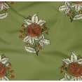 thumbnail image 4 of oneOone Coton Biologique Popeline Sergé Feuilles & Imprimé Floral Imprimé par Yard 42 Pouces de Large, 4 of 4