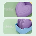 thumbnail image 4 of Dvkptbk Plastic Plates Heart Plates W 5.91Inch X L 5.51Inch Impregnable Dinner Plates Dishwasher Microwave Safe Plastic Plates Reusable Lightweight Plates for Kitchen or Camping, 4 of 6