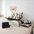 thumbnail image 4 of Erosebridal Modern Abstract Bedding Sets King Size, Stripes Wave Comforter Sets with Sheets, Chic Geometric Reversible Bed Sheets Set, Breathable Room Decoration, 7pcs, 4 of 6