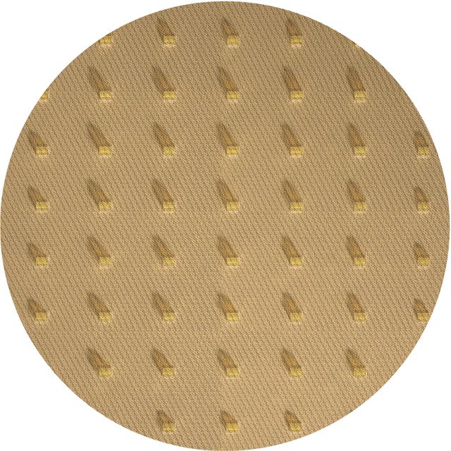Ahgly Tapis Rond Lavable en Machine Intérieur Transitionnel Orange, 3 Pieds Rond