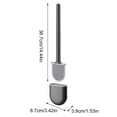 thumbnail image 2 of Flat Silicone Toilet Brush Bathroom Accessory Set Ventilated Toilet Brush Fast Drying And Odorless Toilet Cleaning Tool For Bathroom & WC Assembly. Grease Remover Kitchen Stainless Steel Scalp Brush, 2 of 3
