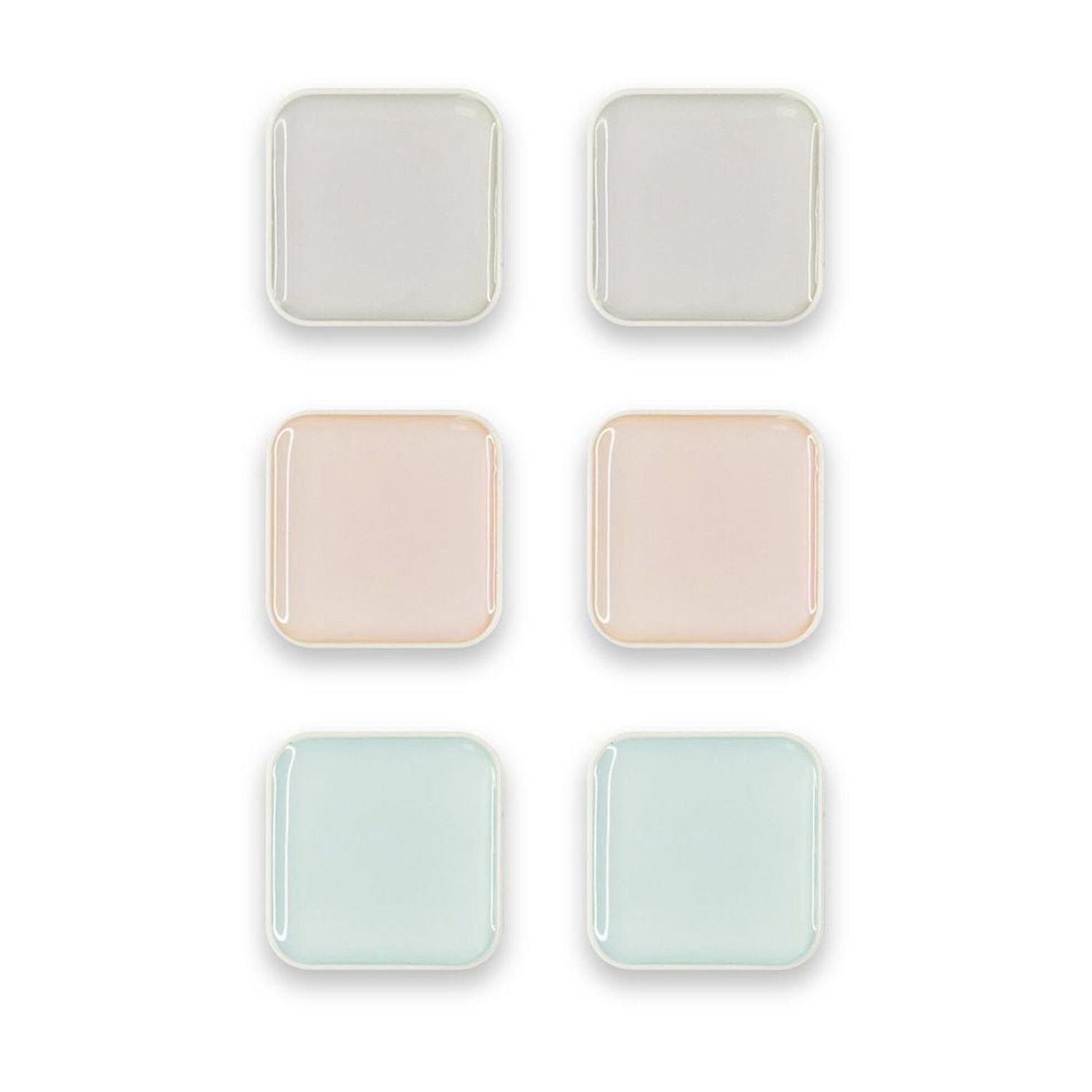 Quartet Aimants carrés, aimants, couleurs assorties, 1 po X 1 po, paquet de 6