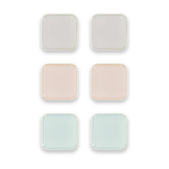 Quartet Square Magnets, Magnets, Assorted Colours, 1" x 1", 6 Pack